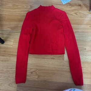 Forever 21 Vibrant Red Ribbed Top